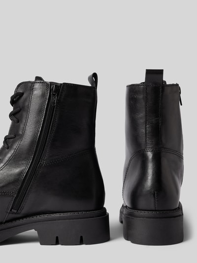 Peek & Cloppenburg TamarisSchnürboots aus Leder mit Ziernähten in black Super Rabatt