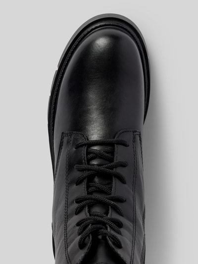 Peek & Cloppenburg TamarisSchnürboots aus Leder mit Ziernähten in black Super Rabatt