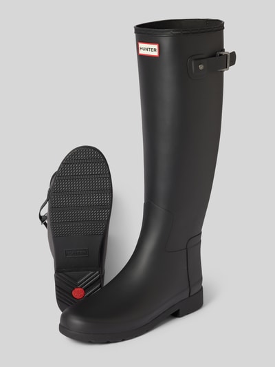Peek & Cloppenburg HunterGummistiefel mit Label-Badge in black Clearance-Verkauf