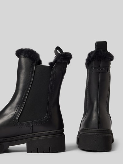 Peek & Cloppenburg TamarisChelsea Boots mit Kunstfellbesatz in black Kostenloser Versand international